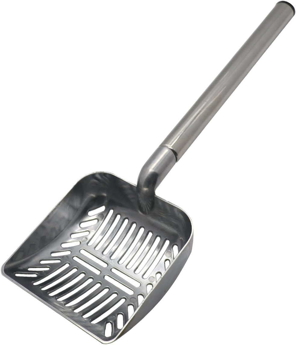 Stainless Steel Cat Litter Scoop 23 Inches Telescoping Litter Scoop with Long Handle