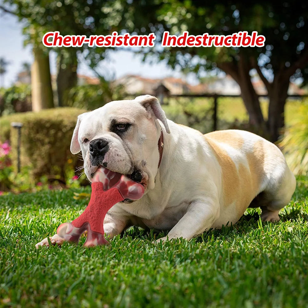 Tough Dog Bone Toy, Durable Nylon Dog Teething Chew Toys for Large/Medium Dogs