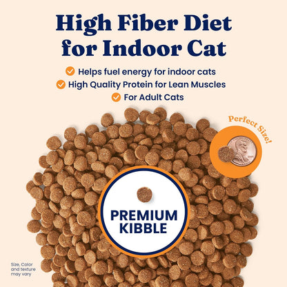 Solid Gold Indoor Dry Cat Food - Grain Free & Gluten Free - Chicken - Sensitive Stomach & Hairball Support for Adult Cats - 12LB