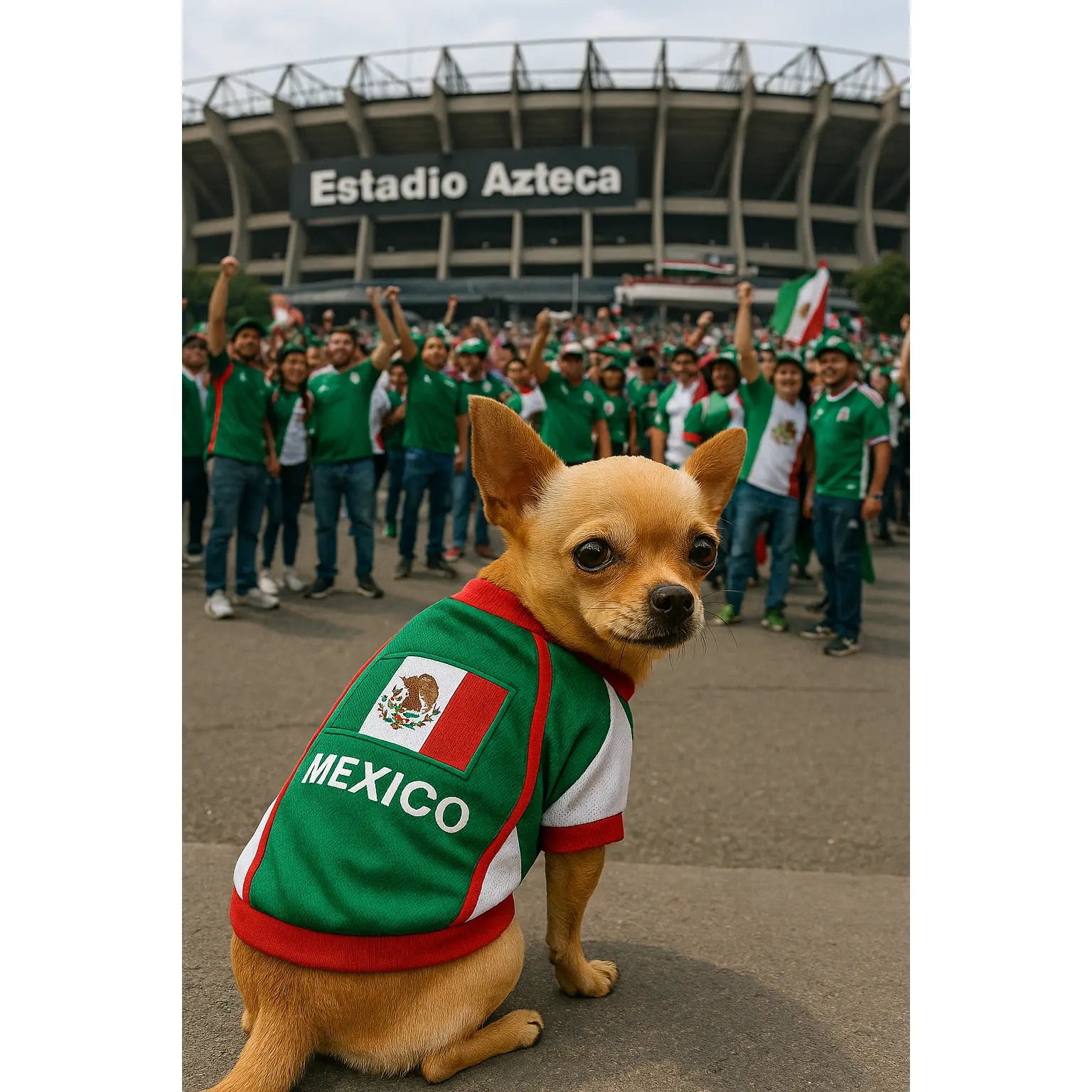 Parisian Pet 'Team Mexico' Dog & Cat T-Shirt – Red, White, Green
