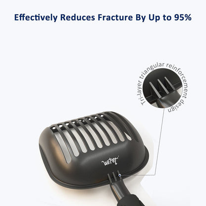 Cat Litter Scoop, Non-Stick Plated Aluminum Alloy Sifter, Size Large, Coated Black Body with Black Handle