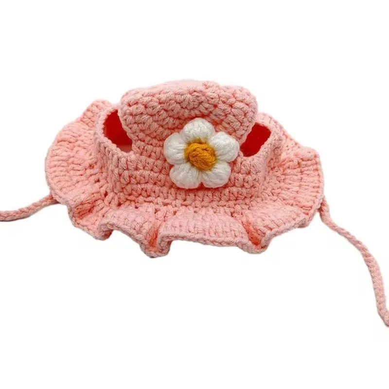 Hand-Made Cat Hat Elastic Woven Headwear