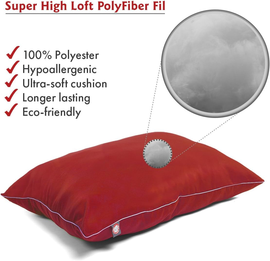 Dog Kennel Bed - Dog Bed Large Breed 46 X 35 Inch – Solid Red