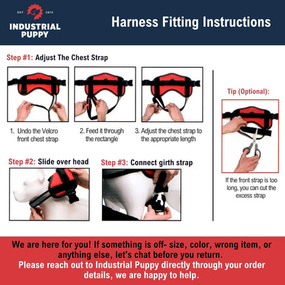 Service Dog Vest with Hook and Loop Straps and Matching Service Dog Leash Set - XL - Harness Features Reflective Patch and Comfortable Mesh Design