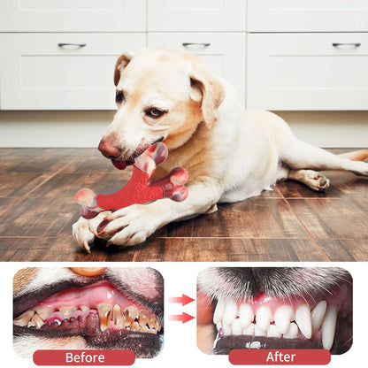 Tough Dog Bone Toy, Durable Nylon Dog Teething Chew Toys for Large/Medium Dogs