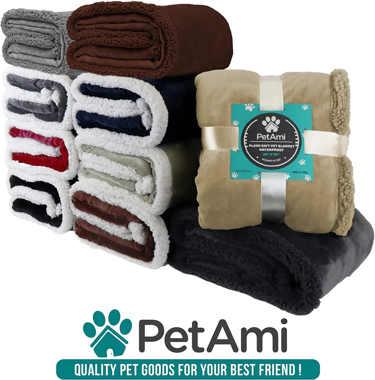 Pet Bed Blanket Fleece Furniture Throw Plush Reversible Washable, Mini 29X40 Maroon Red