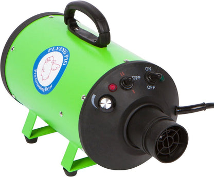 High Velocity Dog Pet Grooming Dryer W/Heater (Model: Flying One, Green)