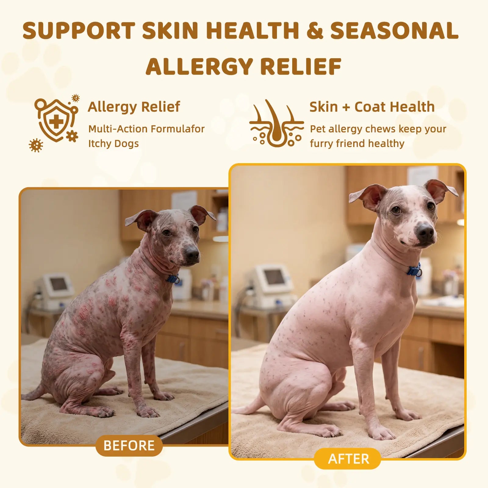 Hipypaw Allergy & Immune Bites for Seasonal Allergies, for Dogs' Gut & Immune Health