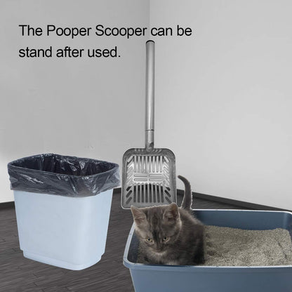 Stainless Steel Cat Litter Scoop 23 Inches Telescoping Litter Scoop with Long Handle