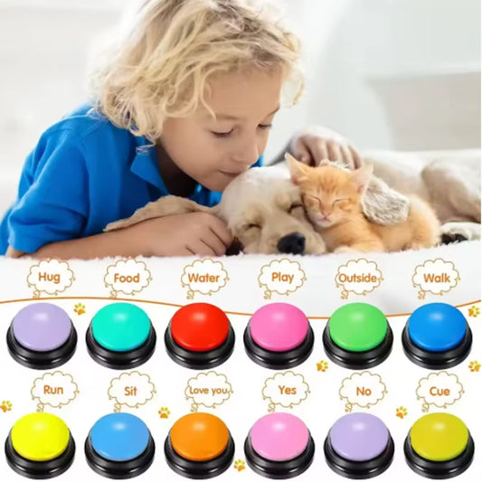 Recordable Pet Toy Speaking Buttons 