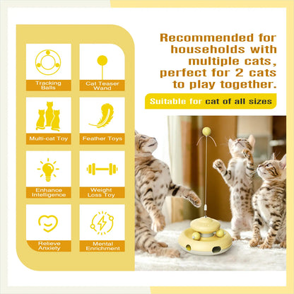 Interactive Cat Toys Teaser Feather Wand  
