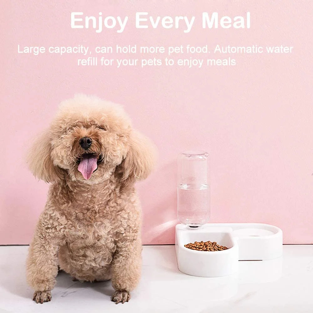 Pet Bowl - Home Automatic Water Dispenser Cats, Dogs, Easy Clean Food Dish