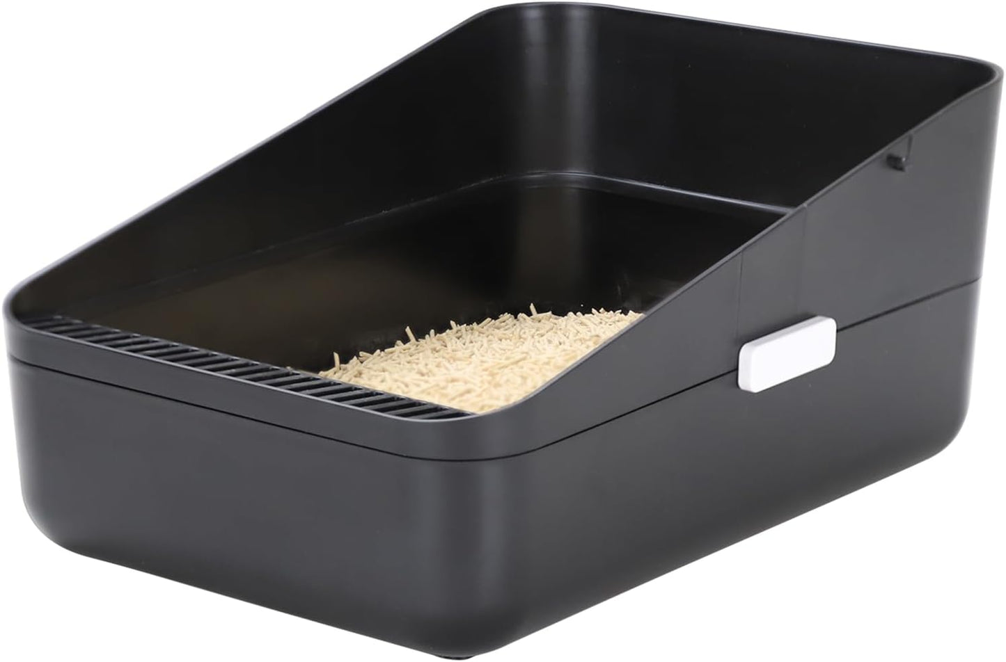 Open Litter Box, High Side Sifting (Black Small)