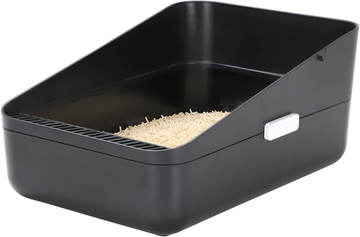 Open Litter Box, High Side Sifting (Black Small)