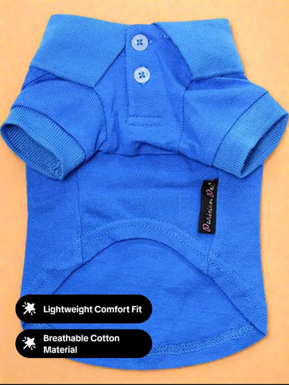 Parisian Pet 'Polo' Pet T-Shirt – Comfortable & Lightweight 