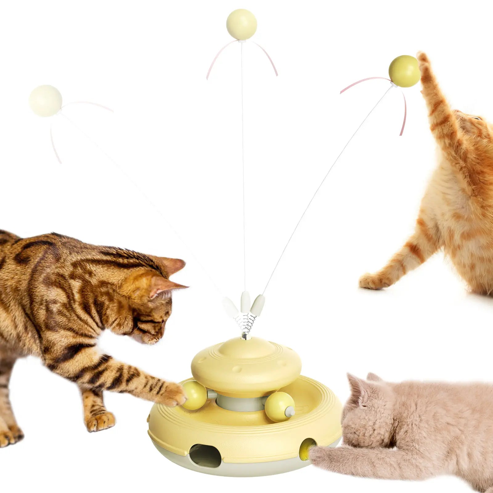 Interactive Cat Toys Teaser Feather Wand  