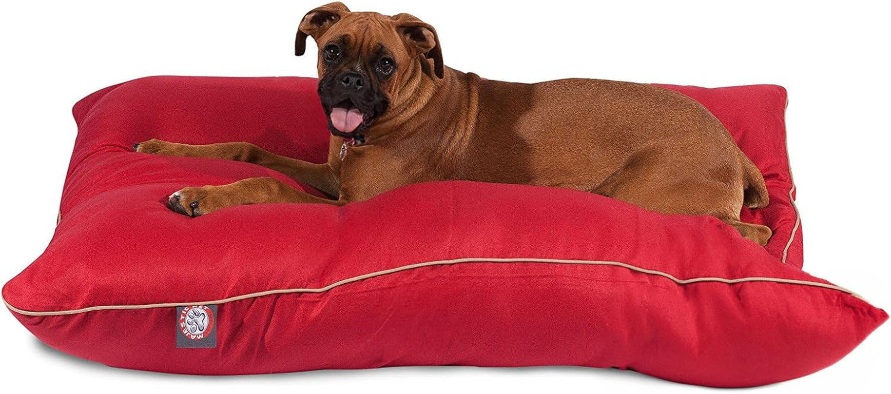 Dog Kennel Bed - Dog Bed Large Breed 46 X 35 Inch – Solid Red