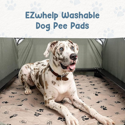 Premium Reusable Dog Pee Pads - Washable Waterproof Potty Training Mats, 2 Pack (16.5x19.5 Inch) with Rounded Corners