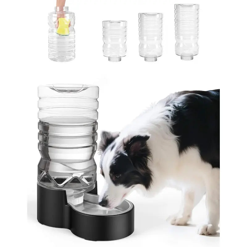 2.5 Gallon Automatic Dog Water Dispenser [Removable Stainless Steel Bowl], Gravity Refilling Large Capacity