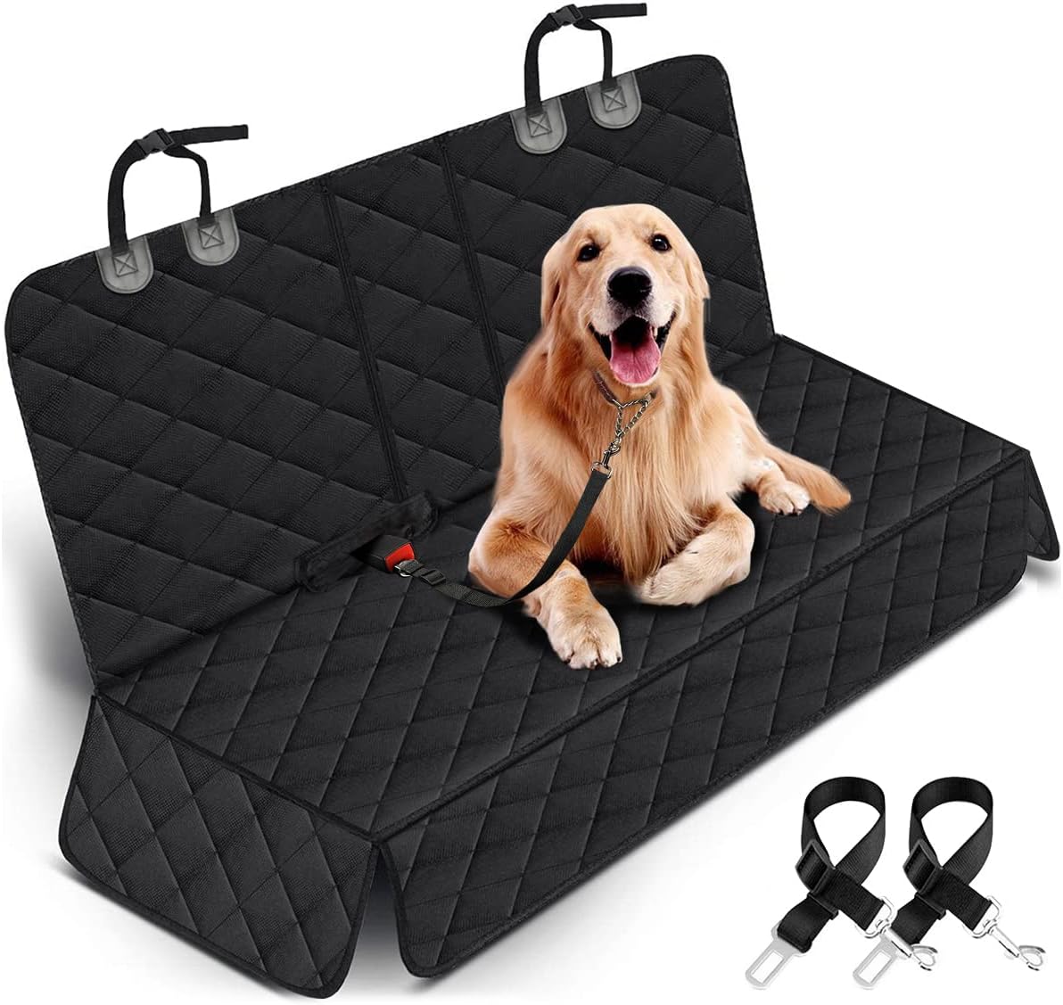 Waterproof Dog/ Pet Seat Protector Car Seat Cover, for Most Cars, Trucks & SUVs - Black