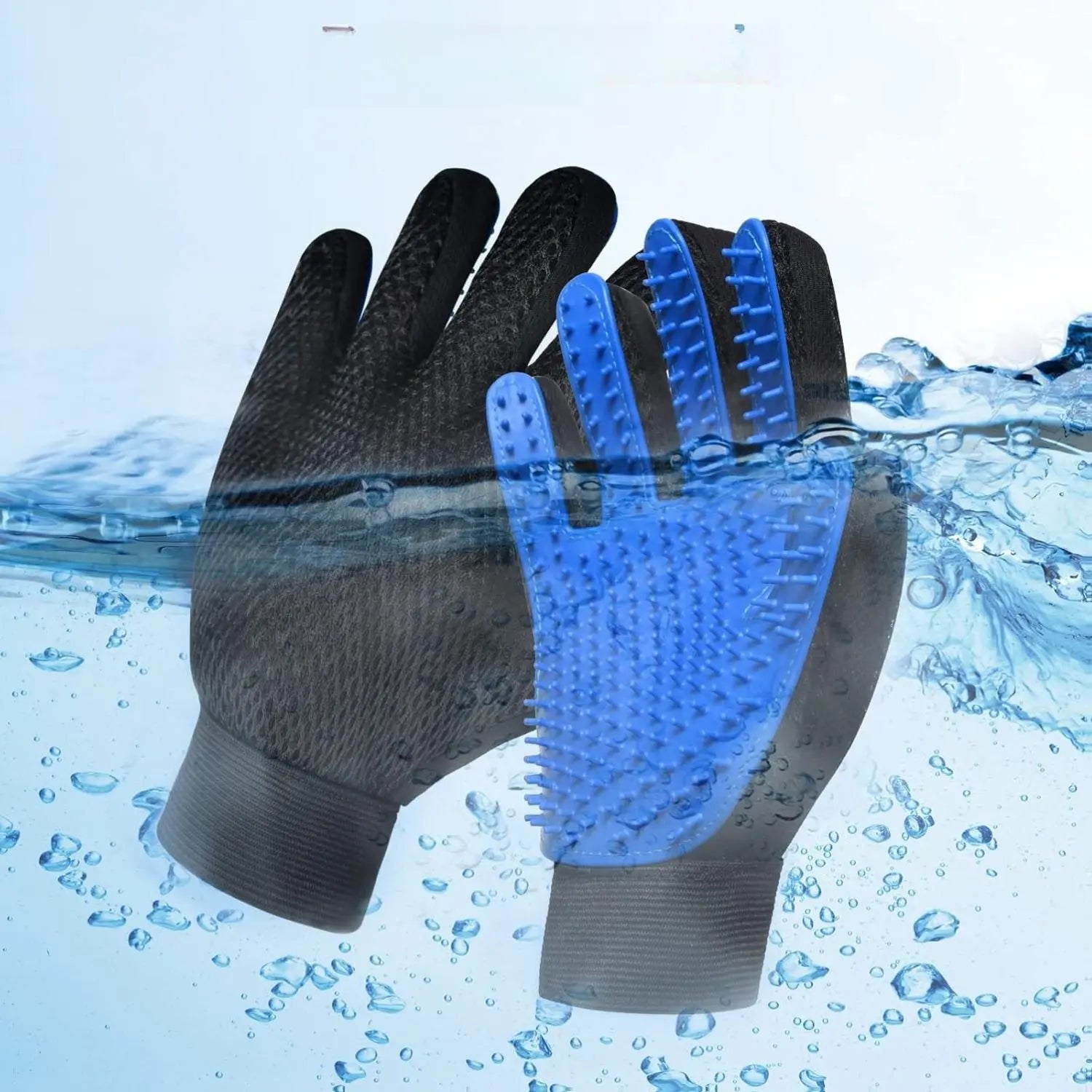 Grooming Glove Brush with 259 Silicone Tips, Adjustable Wrist Strap