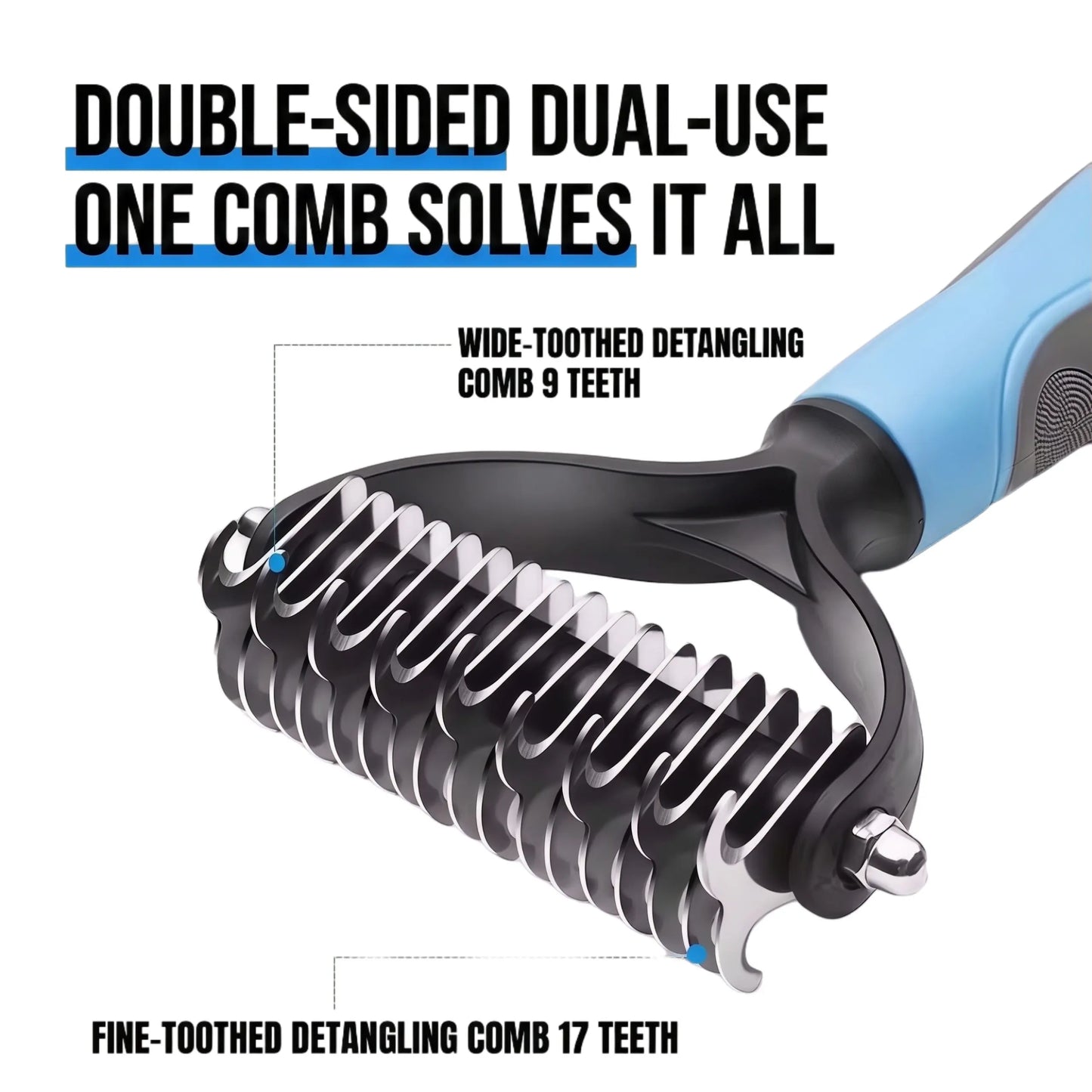 Universal Pet Detangling Comb -Stainless Steel