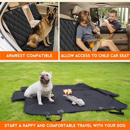 Waterproof Dog/ Pet Seat Protector Car Seat Cover, for Most Cars, Trucks & SUVs - Black