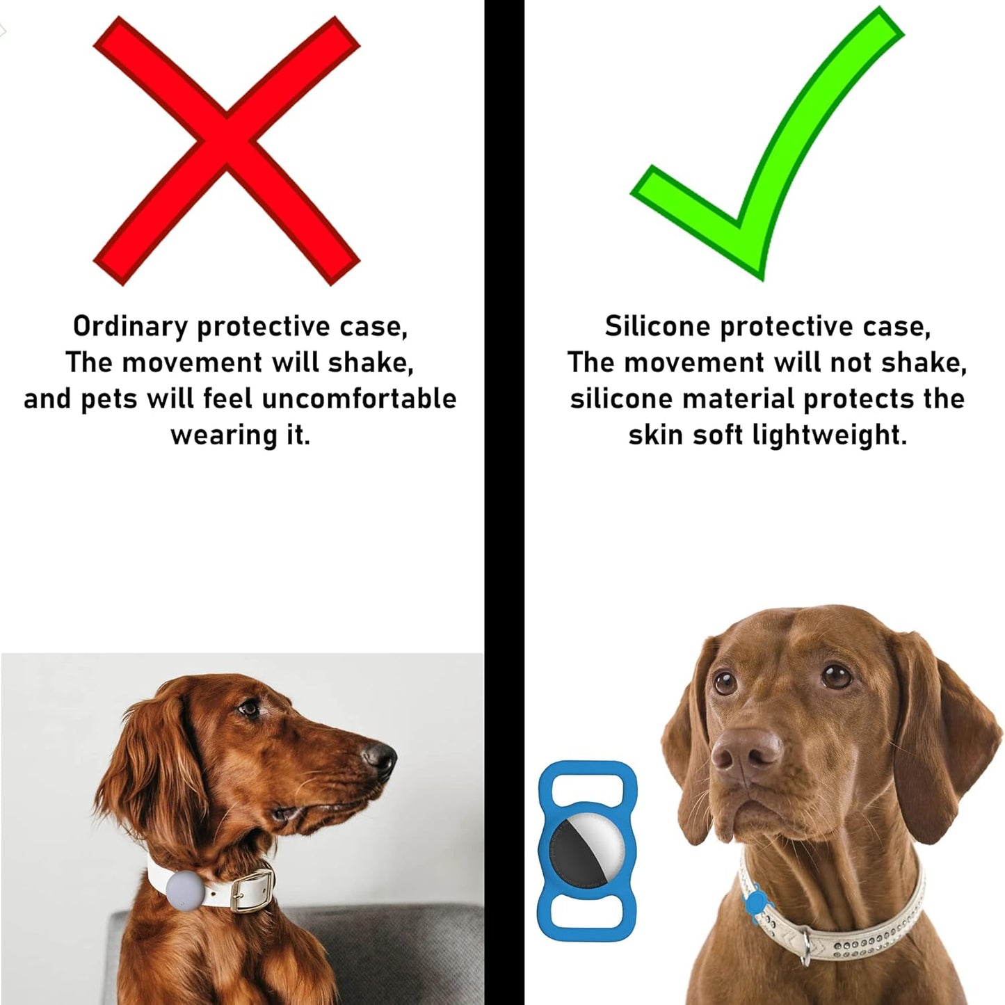 Soft Silicone Air Tag Holder for Collars 
