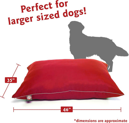 Dog Kennel Bed - Dog Bed Large Breed 46 X 35 Inch – Solid Red