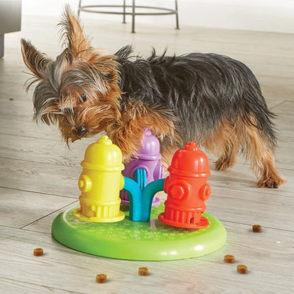 Brightkins Spinning Hydrants Interactive Treat Puzzle Board Dog Toy