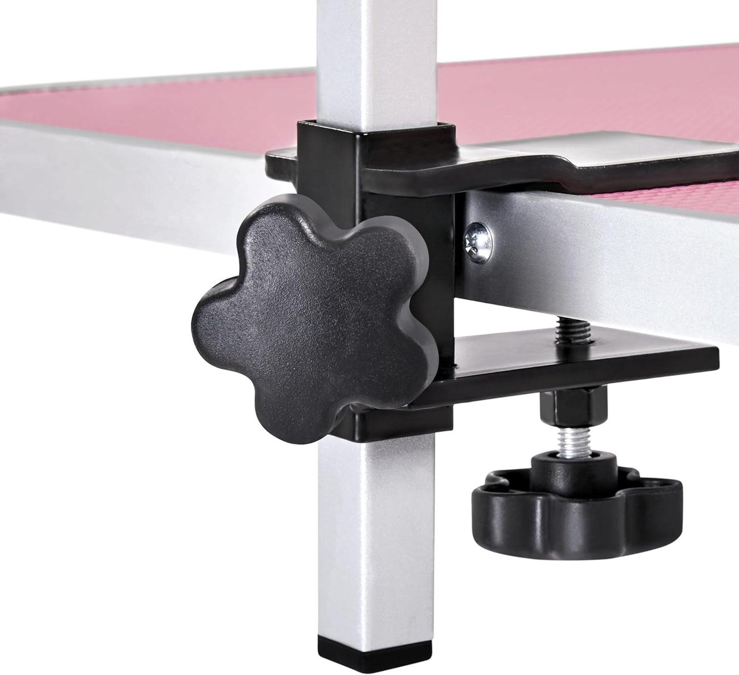 46'' Pet Grooming Table for Large Dogs Adjustable Height - W/Arm/Noose/Mesh Tray Maximum Capacity up to 265Lb -Pink