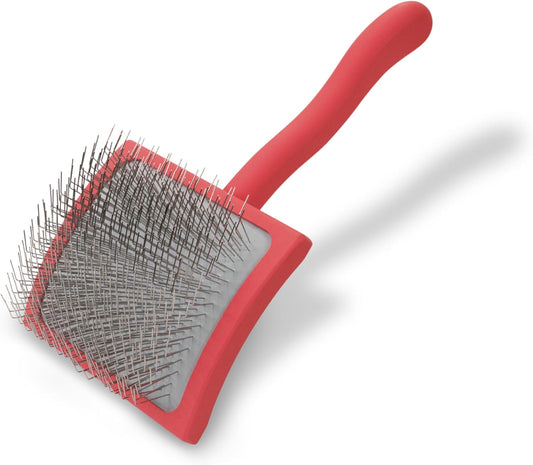 Big G Dog Slicker Brush for Dogs, Groom like a Professional, Fluff Detangle Style, Coral, Large