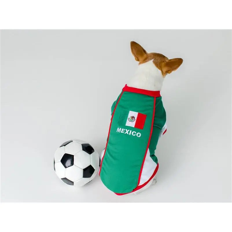 Parisian Pet 'Team Mexico' Dog & Cat T-Shirt – Red, White, Green