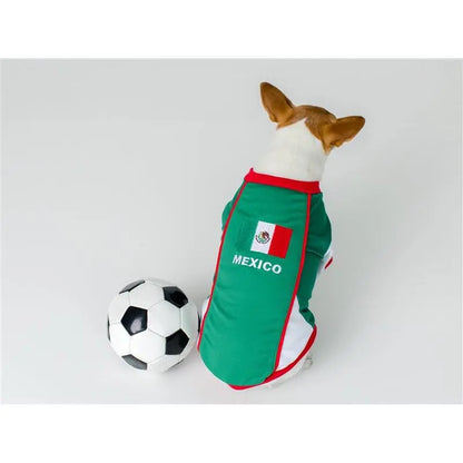Parisian Pet 'Team Mexico' Dog & Cat T-Shirt – Red, White, Green