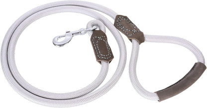Rope Leash with Leather Handle and Zinc Alloy Strong Clasp- 60 Inch 