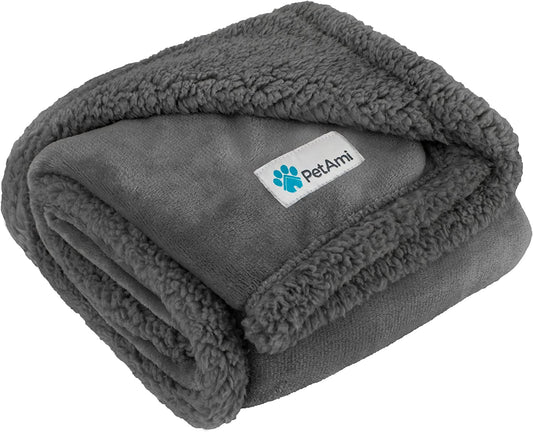 Pet Blanket, Pet Bed Blanket Cat Puppy Kitten, Fleece Throw Plush Reversible Washable, Mini 29X40 Solid Dark Gray