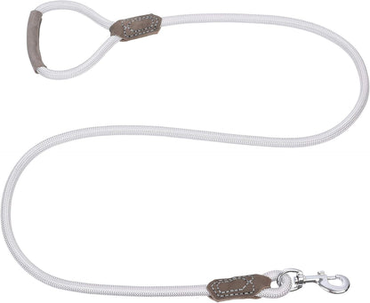 Rope Leash with Leather Handle and Zinc Alloy Strong Clasp- 60 Inch 