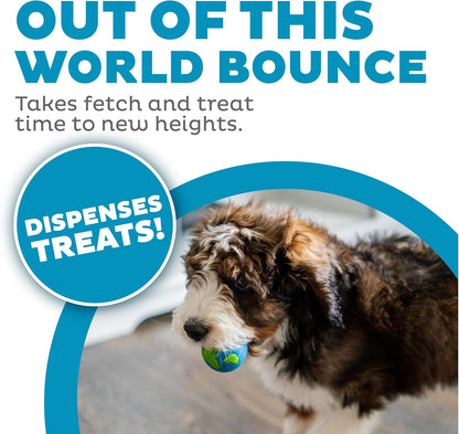 Orbee-Tuff Planet Ball - Blue/Green Medium Treat-Dispensing Dog Toy