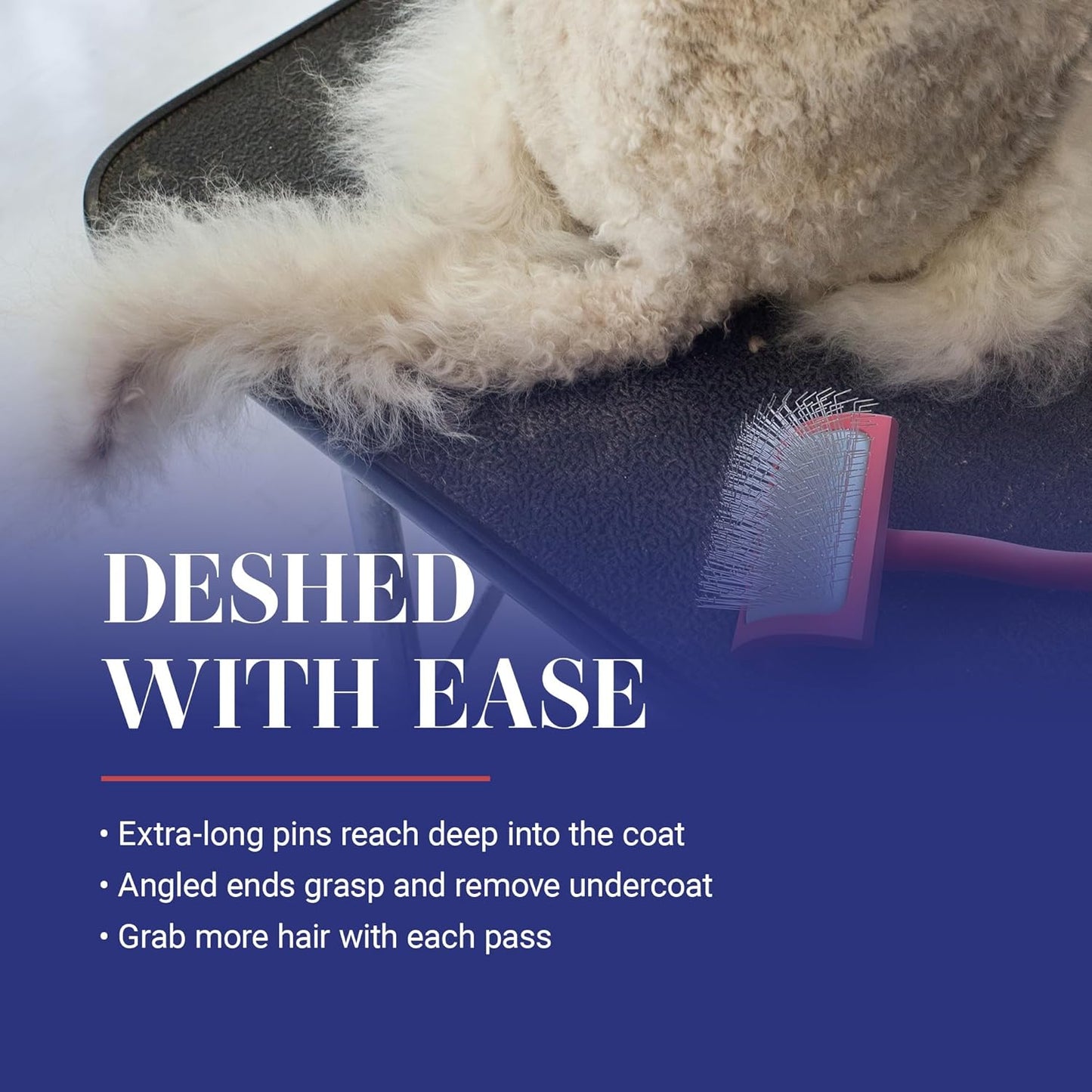 Big G Dog Slicker Brush for Dogs, Groom like a Professional, Fluff Detangle Style, Coral, Large