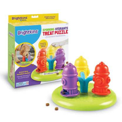 Brightkins Spinning Hydrants Interactive Treat Puzzle Board Dog Toy
