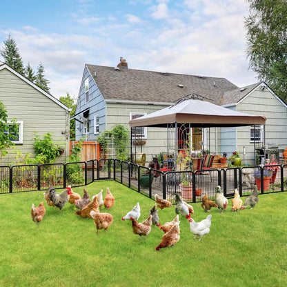 Dog Playpen Outdoor, 24 Inch 16 Panels Heavy Duty Metal Pet Fence