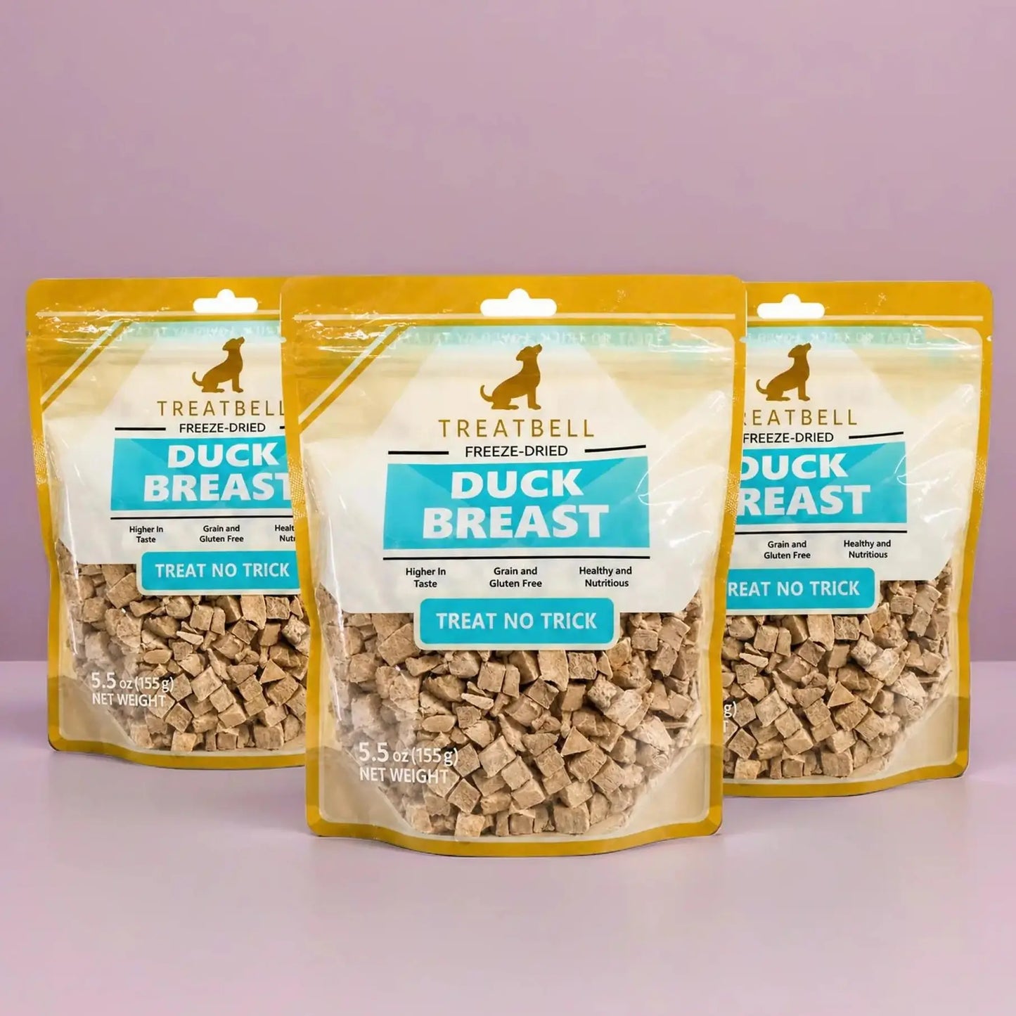 100% Freeze-Dried Duck 16.5Oz /3 Pack, Single-Ingredient High-Protein Pet Treats 