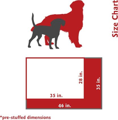 Dog Kennel Bed - Dog Bed Large Breed 46 X 35 Inch – Solid Red