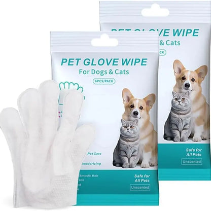 Pet Cleaning Gloves No-Rinse Wipes for Pets 6 Single -Apple Oil Magic Summervibes