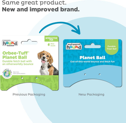 Orbee-Tuff Planet Ball - Blue/Green Medium Treat-Dispensing Dog Toy