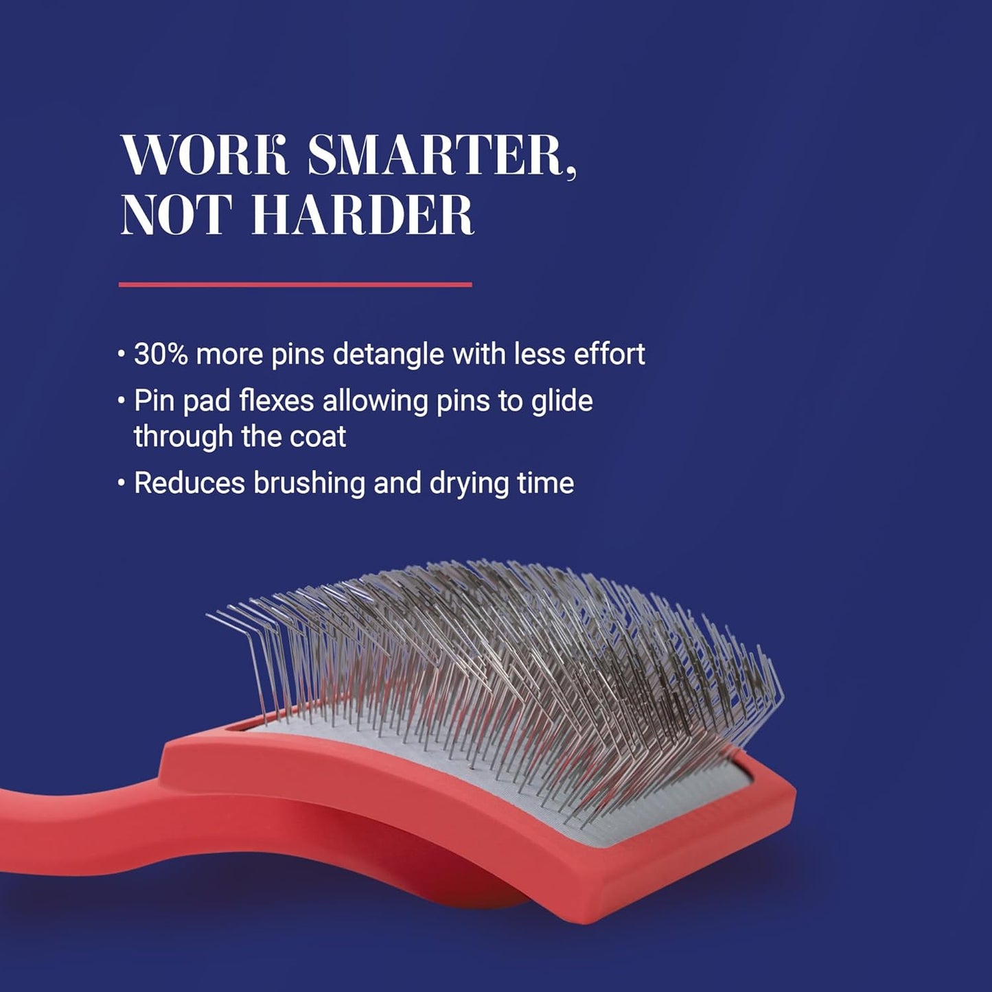 Big G Dog Slicker Brush for Dogs, Groom like a Professional, Fluff Detangle Style, Coral, Large