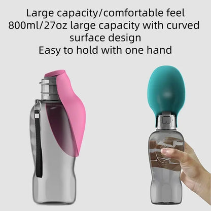 Pet Travel Water Cup, Flip Lid One-Click Release, 800Ml/27Oz Large Capacity