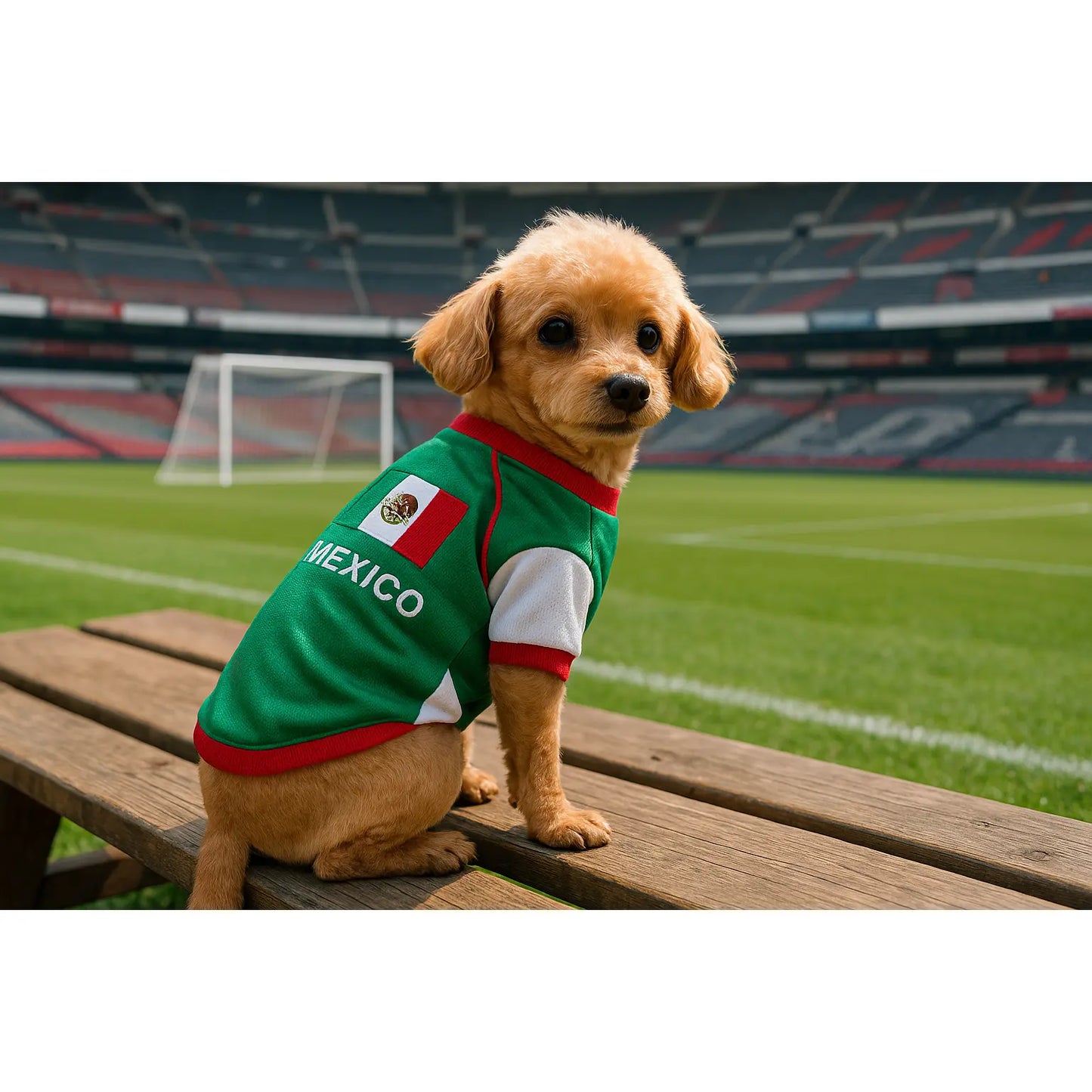 Parisian Pet 'Team Mexico' Dog & Cat T-Shirt – Red, White, Green