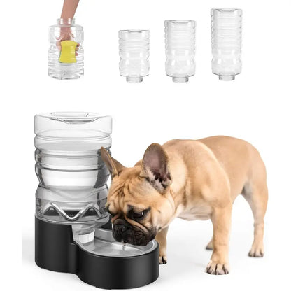 2.5 Gallon Automatic Dog Water Dispenser [Removable Stainless Steel Bowl], Gravity Refilling Large Capacity