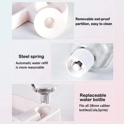 Pet Bowl - Home Automatic Water Dispenser Cats, Dogs, Easy Clean Food Dish